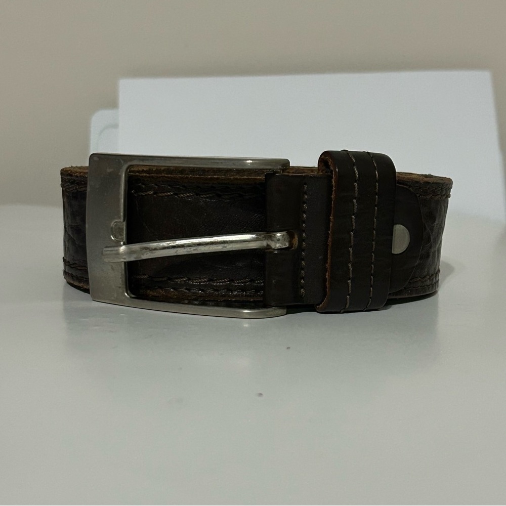 Vera Pelle Brown Leather Belt